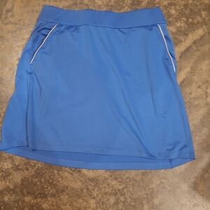 Blue Athletic Skort with Piped Pockets